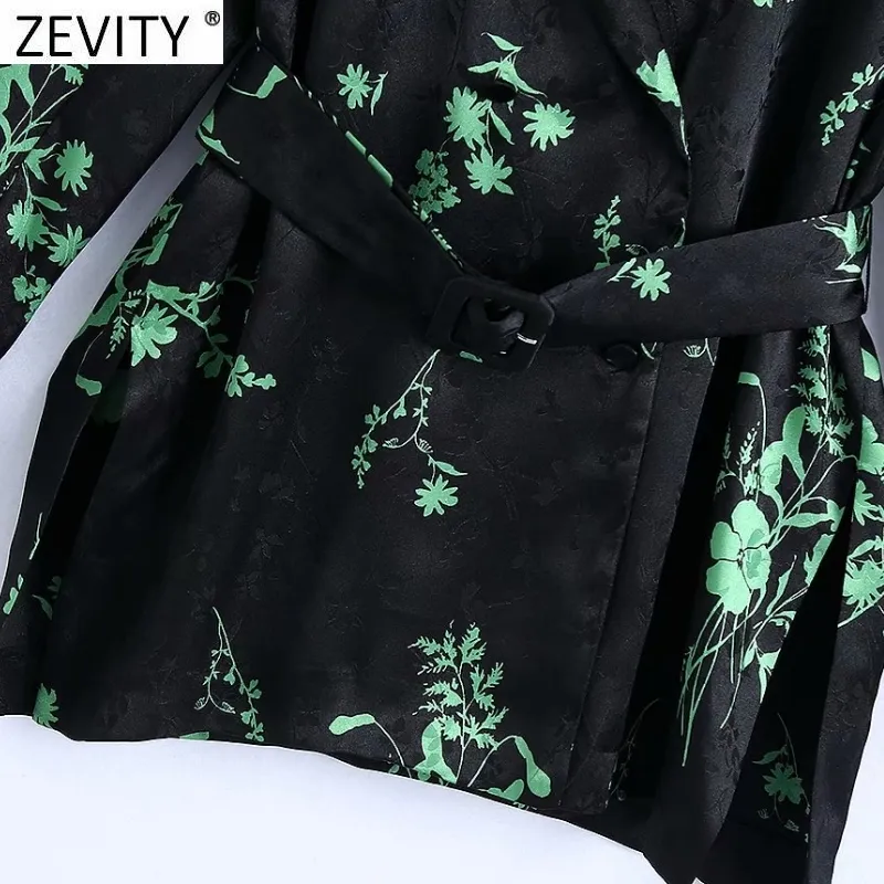 Vrouwen Vintage Groene Bladeren Print Zwart Satin Smock Blouse Vrouwelijke Sjerpen Side Split Shirt Chic Kimono Blusas Tops LS7661 210420