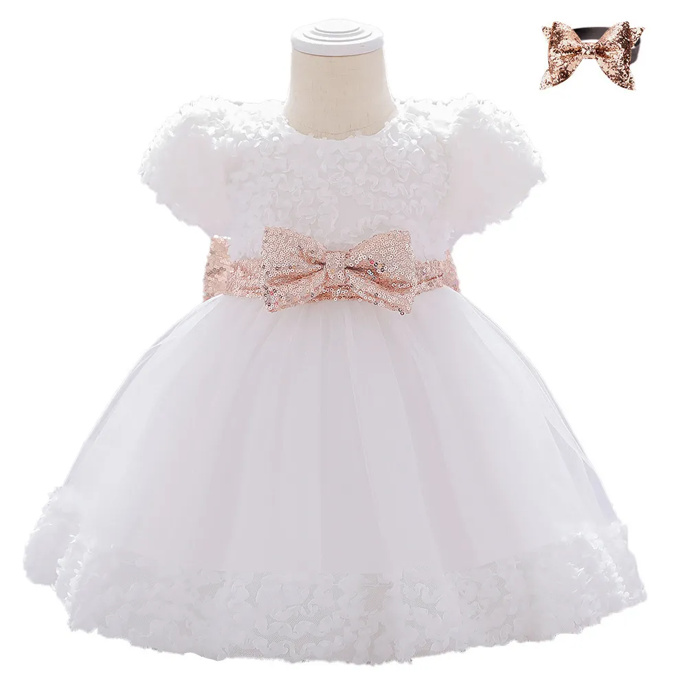 Baby Girl Cekiny Sukienka Urodziny Boże Narodzenie Party Tapetowy Kostium Toddler Princess Rok 210515