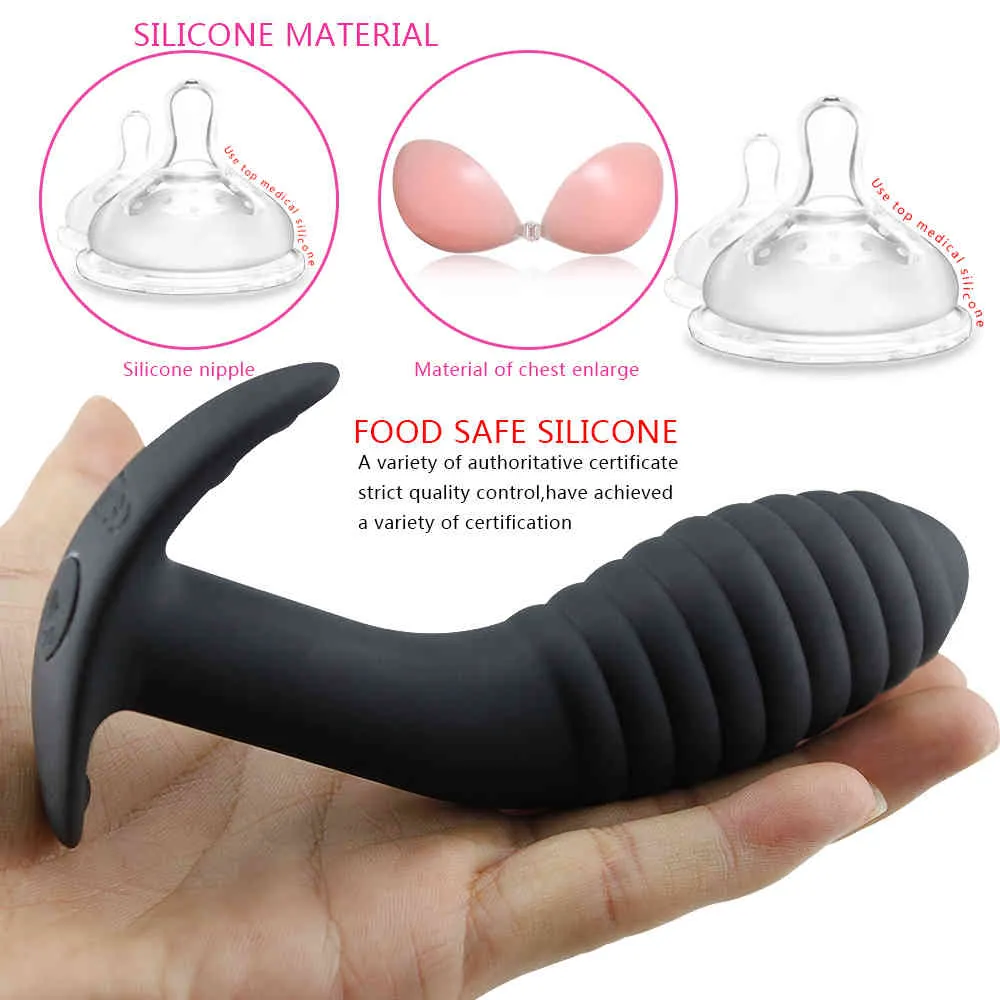 YUTONG Uzaktan Kumanda Anal Vibratör Prostat Masaj Yapay Penis Butt Plug USB Şarj 10 Stimülasyon Desen Erkekler Için Silikon Anüs Doğa Oyuncak