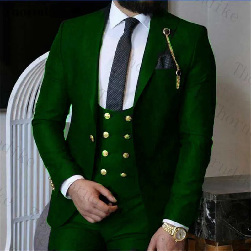 Groomsmen-Green-Black-Dark-Red-Royal-Blue-Groom-Tuxedos-Peak-Lapel-Men-Suits-Wedding-Best-Man
