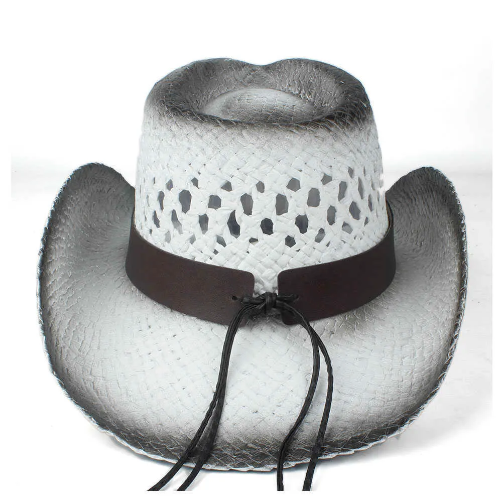 2019 hommes femmes paille western cowboy chapeau été largeur largeur hatte extérieur sombrero hombre cowgirl chapeau q08057905770