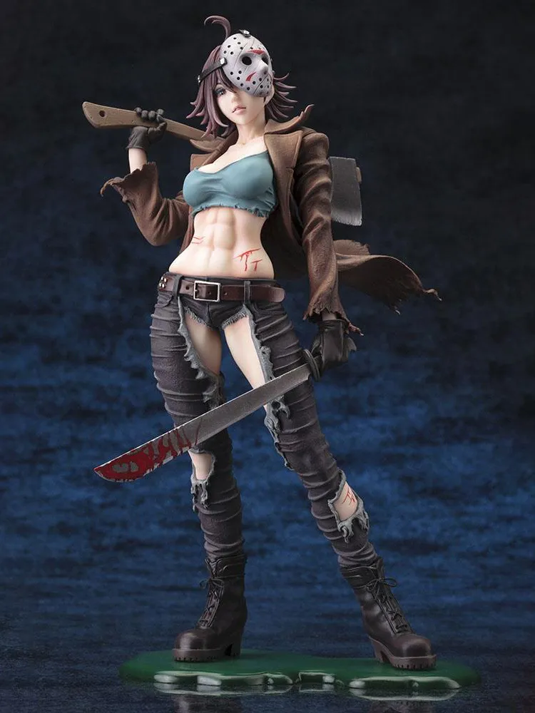 23CM Freddy Vs Jason versione femminile PVC Action Figure Anime Horror Bishoujo Jason Voorhees 2a edizione Figure Model Toys X0503