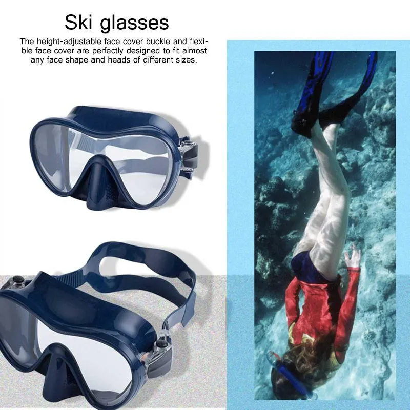 Style Goggles Silikonowe antyblencie nurkowania Nurkowania Bezwodne podwodne urządzenie do pływania ratunkowego #W Maski do nurkowania 289D