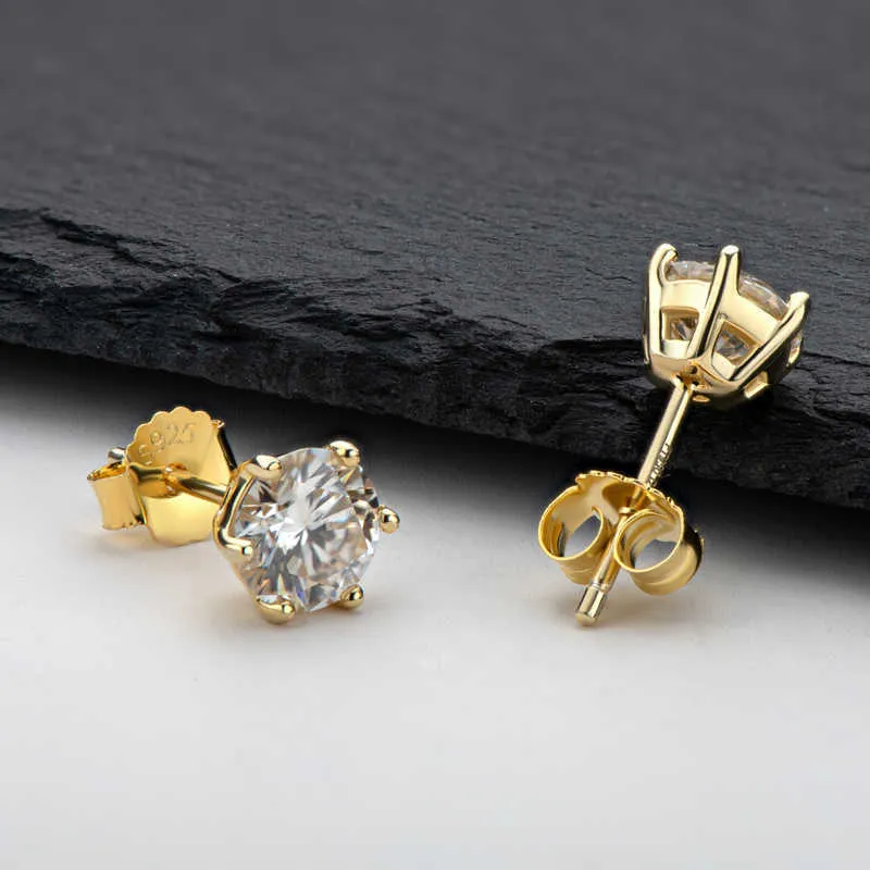 IOGOU RealColor Diamant-Ohrringe für Damen, 0,5/1/2 Karat, 100 % 925er Sterlingsilber, funkelnder Schmuck 2106244448829