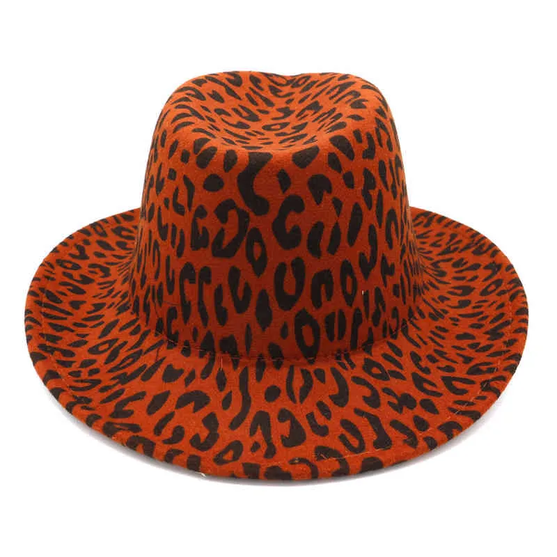 Vaca leopardo-impressão fedora cowboy padrão chapéu verão 2021 hip-hop retrô solcreen ocidental vaca