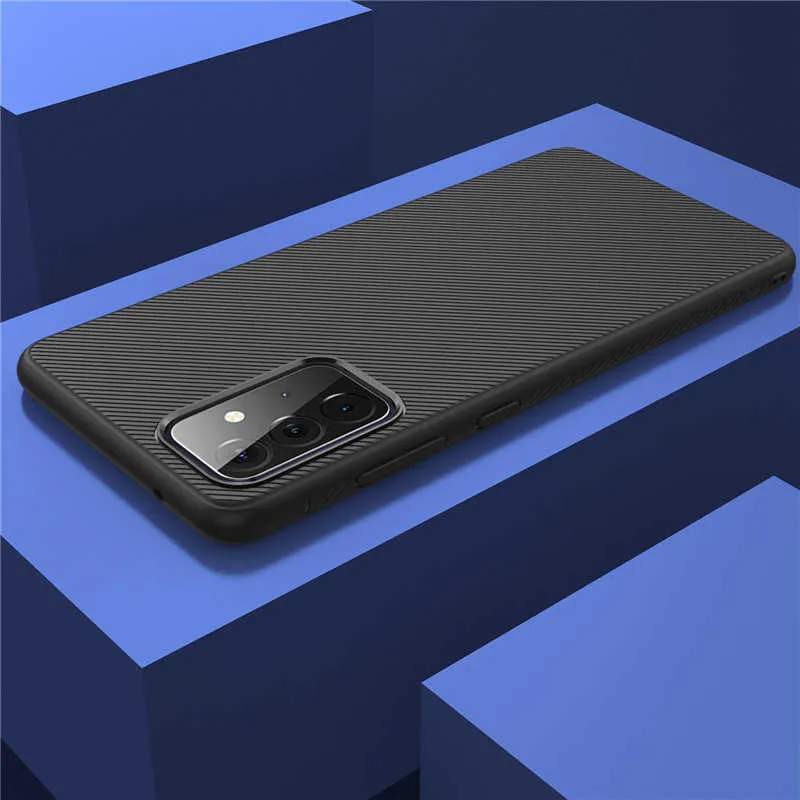 The Mobile Phone Case Is Suitable For Samsung Galalxy A72 Fashion Simple Protective Cover Men's Business Anti-fall TPU Soft Shell Cover