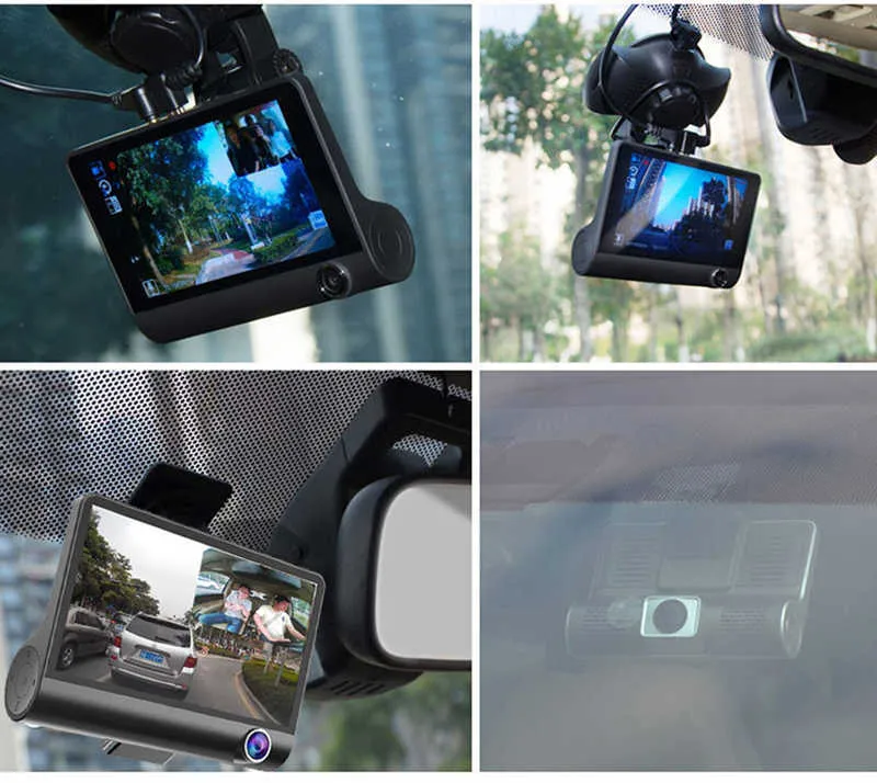 4inch carro dvr condução gravador de vídeo auto traço câmera 4 
