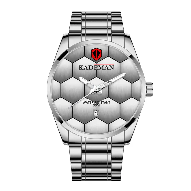 Kademan marca de alta definição luminosa relógio masculino calendário quartzo relógios lazer simples masculino relógios pulso205j