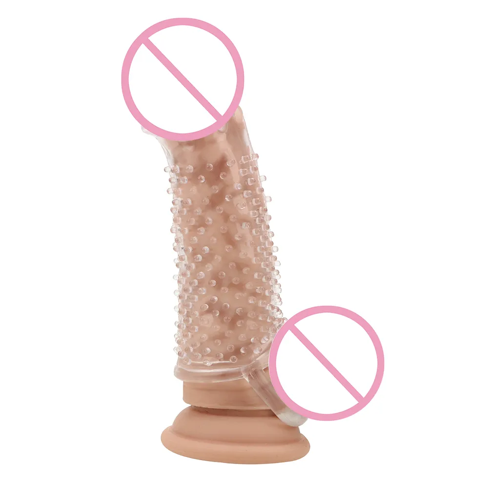 Yutong Ikoky Försenad uttömning av utbredning G-Spot Stimulering Cock Sleeve Penis Sleeve Toys For Men Cock Rings återanvändbar kondom223d