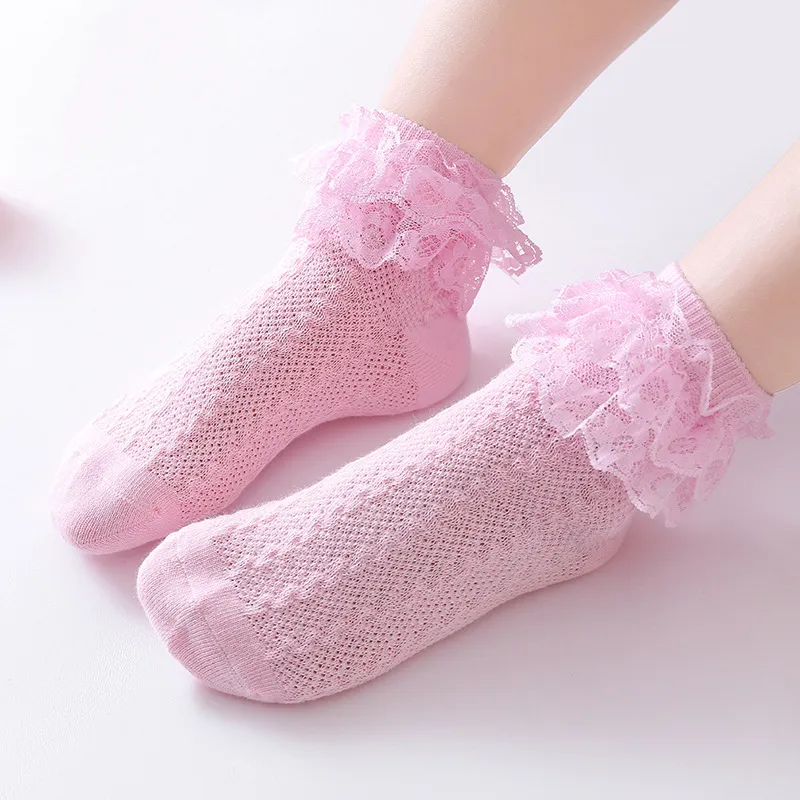 Antislip Non Skid Kids z uchwytami dla niemowląt dla dzieci Dziewczyny All Seasons Cotton Princess Socks3529972