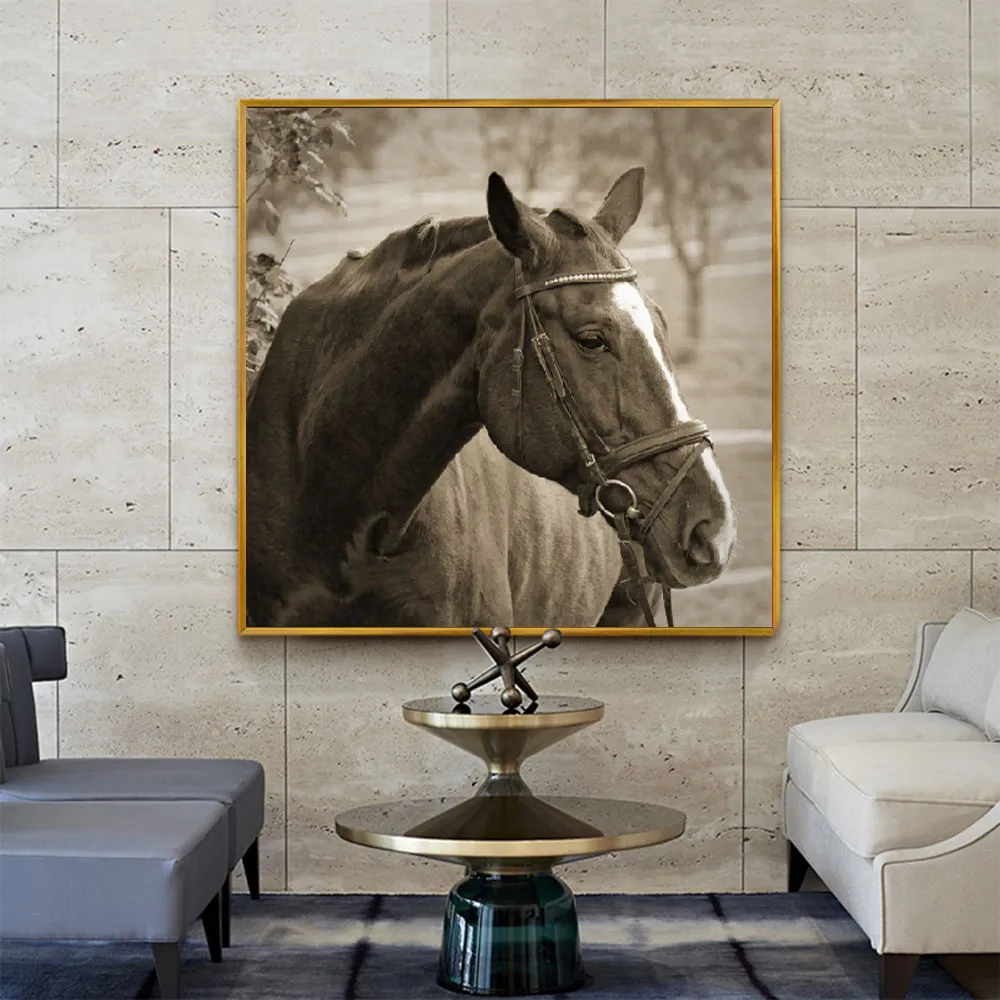 Póster de caballo Vintage, pintura en lienzo, arte de pared, imagen de Animal, impresión HD para sala de estar, dormitorio, decoración, Cuadros sin marco