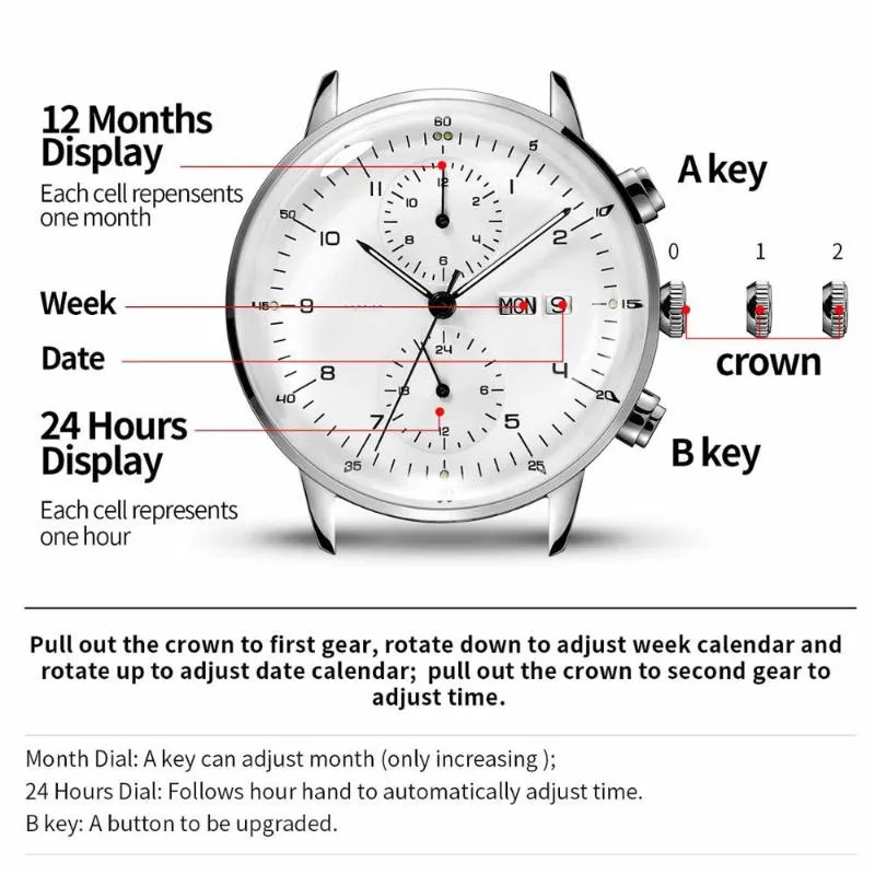 손목 시계 루오빈 자동 기계식 시계 남자 최고 드레스 시계 42mm 스테인레스 스틸 캘린더 빛나는 손목 시계 남성 202322m