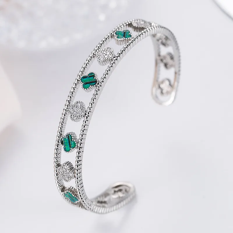 Dance Monkey Cuff Bracelet for Women Quality Cubic Zirconia Colorful Flower Bangles Luxury Famous Jewelry Female Gift Pulsera 22037407731