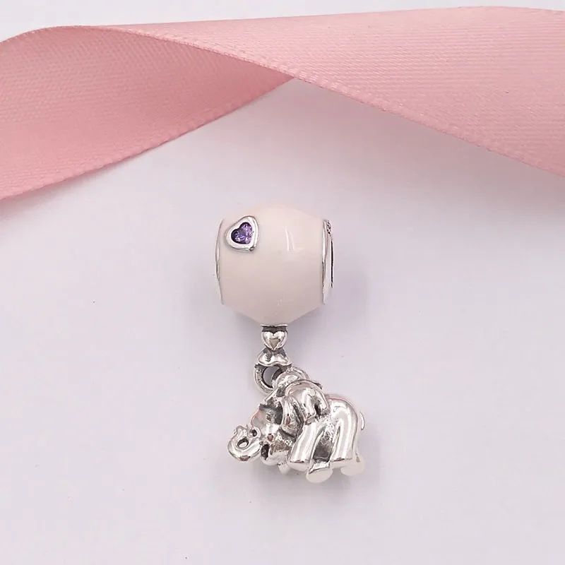 Kit de fabrication de bijoux Eléphant et rose Balloon Maman Charms Pandora 925 Silver Motivation Bracelet pour femme Chaîne Men Spacer Bead Mother's Day Collier Cadeaux Bangle