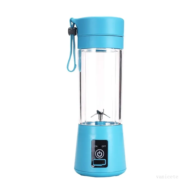 Electric Juicer Cup 6 Leaf 380ml Mini Portable USB Uppladdningsbar Juice Blender Smoothie Maker Blender Machine Vegetabiliska verktyg T2i52281