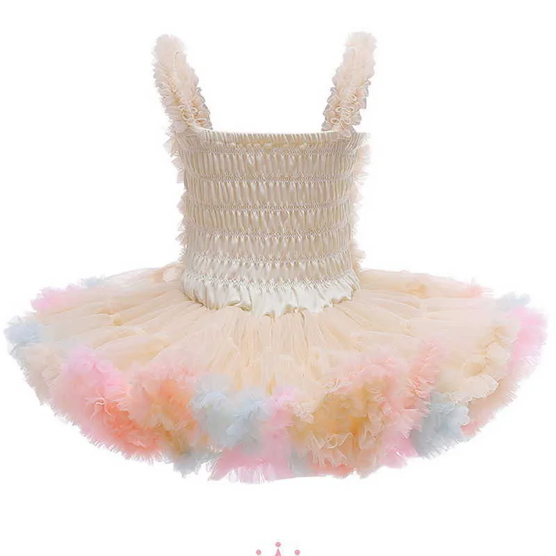 Letnie Dzieci Dziewczyny Dress Sling Tutu Princess Dresses Cute Style Dzieci Moda Ubrania E0666 210610