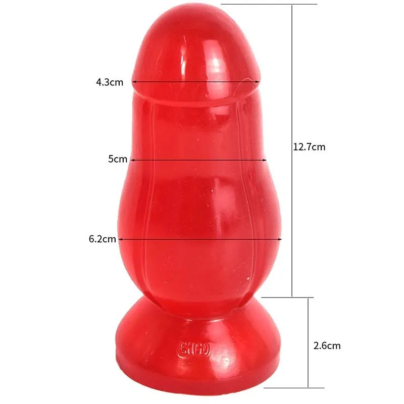 Massaggio Plug anale Spessore massimo 6,3 cm Testa 4,3 cm Giocattoli del sesso le donne Profondità 12,7 cm Inserto Vagina Masturbarsi Massaggio G-Spot Gioco adulti