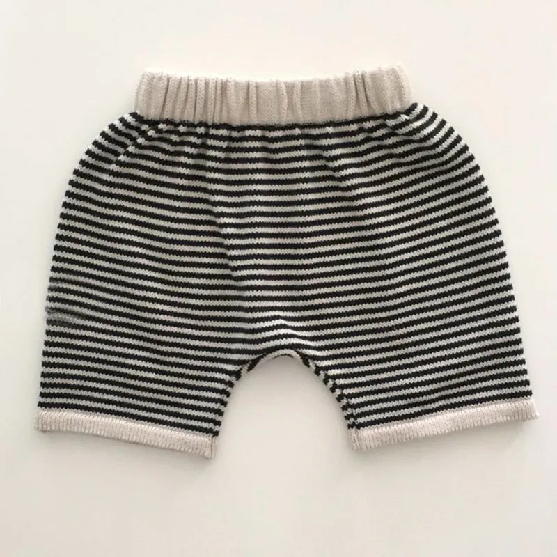 Barn Baby Boys Flickor Lossa All-Match Big PP Byxor Barnkläder Höst Casual Stripe Pant Bomull Barnbyxor 210413