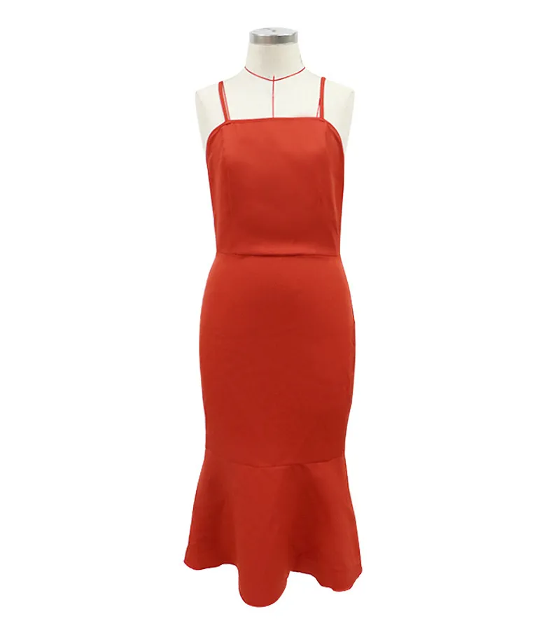 Frauen Kleid Slash Neck Sexy Meerjungfrau Kleider Plus Größe Ärmellose Sommer Spaghetti Strap Vintage Kleidung 210524