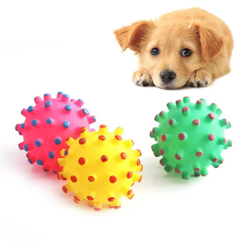 Divertente Morbido Squeaky Pet Cat Dog Palla Giocattoli Cani di Piccola Taglia Gomma Masticare Cucciolo Agitarsi Roba Cani Giocattolo Animali Domestici accessori di addestramento