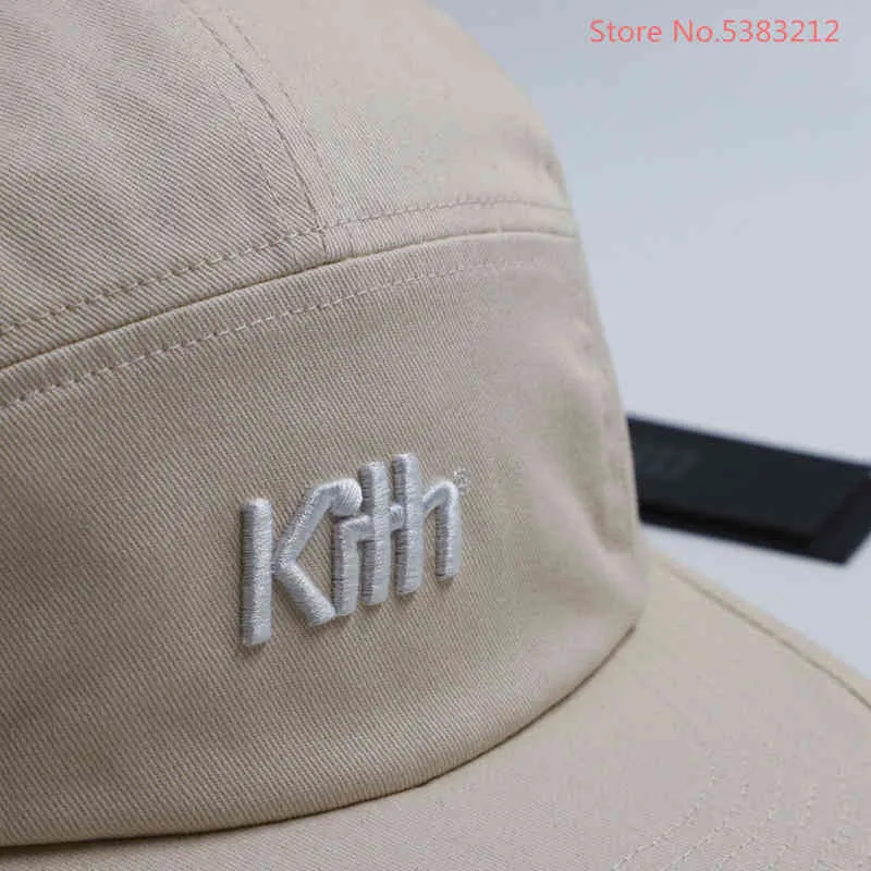 Kith 5 Panel Camp Cap Регулируемая бейсбольная кепка Snapback Hip Hop Trucker Caps For Men Women Dad Hat Повседневный солнцезащитный козырек Outdoor 2021GC9V{category}