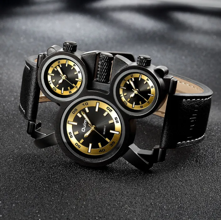Persoonlijkheid Nauwkeurig quartz uurwerk Knappe herenhorloges Super cool speciaal mannelijk horloge met grote wijzerplaat Lichtgevende wijzers Meerdere keren Z266T