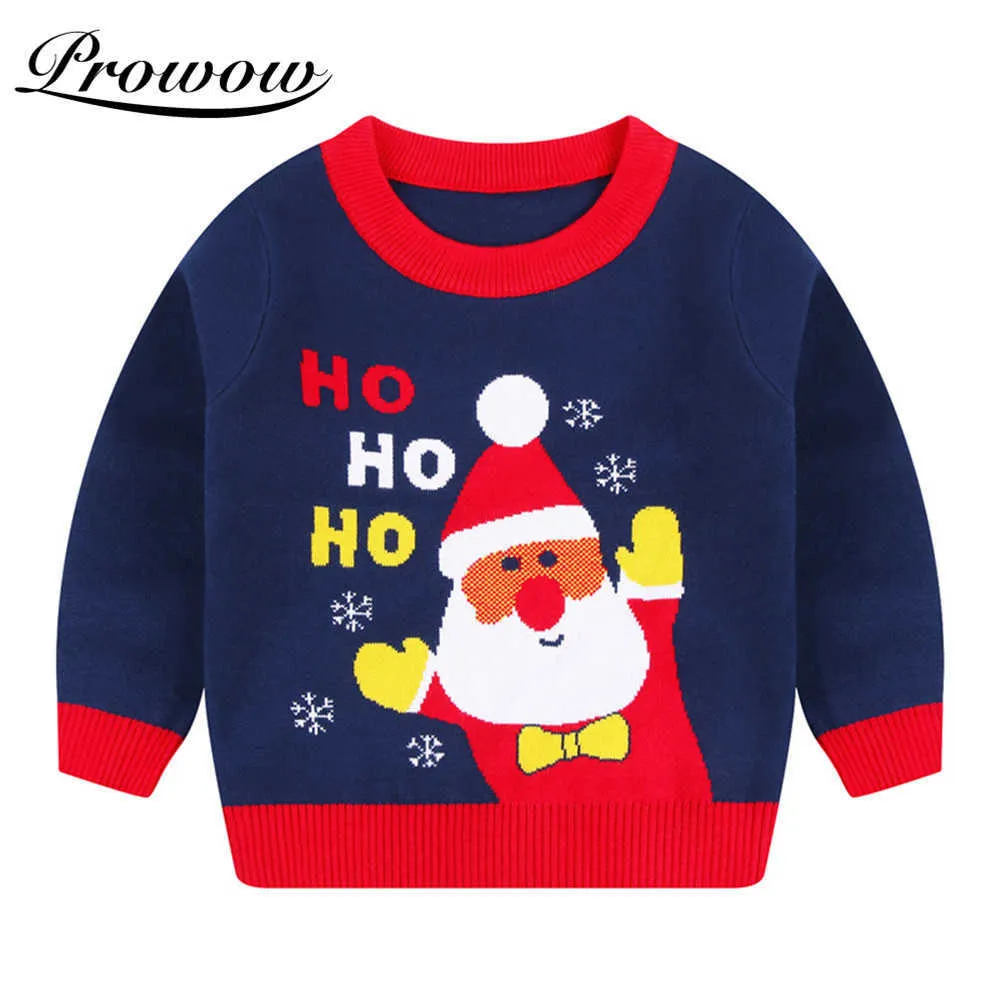 Prowow Santa Clausの女の子のセーター冬の暖かい赤ちゃんのクリスマス衣装祭パーティー子供女の子の服かわいい子供の衣装Y1024