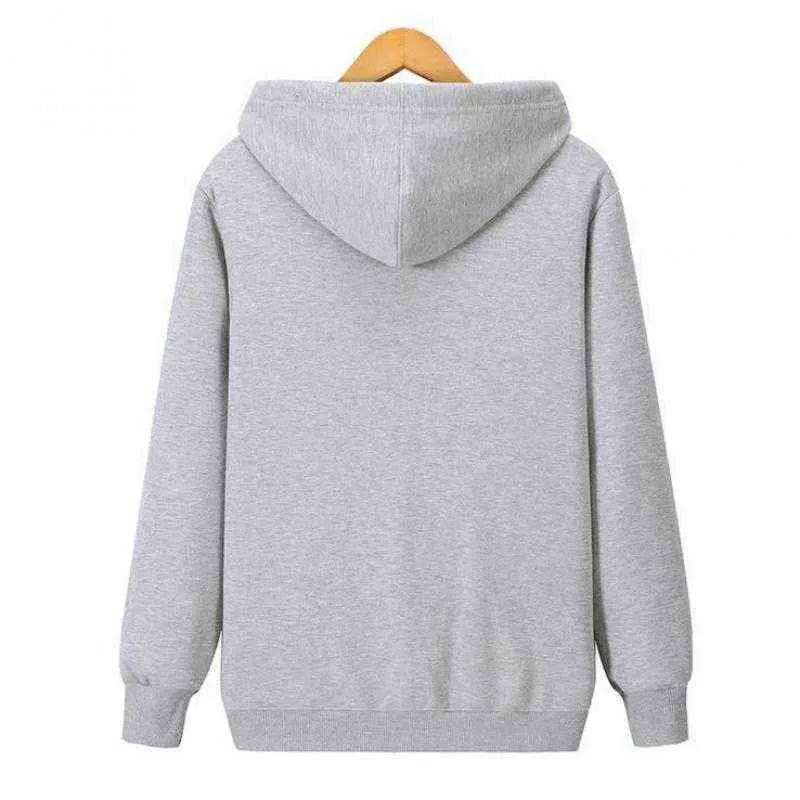 Kış Artı Erkekler Hoodie Kadife Kalın Saf Pamuk Katı Renk Sıcak ve Yumuşak Bayanlar Fermuar Coat Casual Kazak 211229