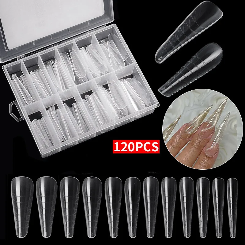 Poly Full Cover Quick Building Gel Mold Tips Con Box Extension Art UV Builder Easy Find Nail Tool