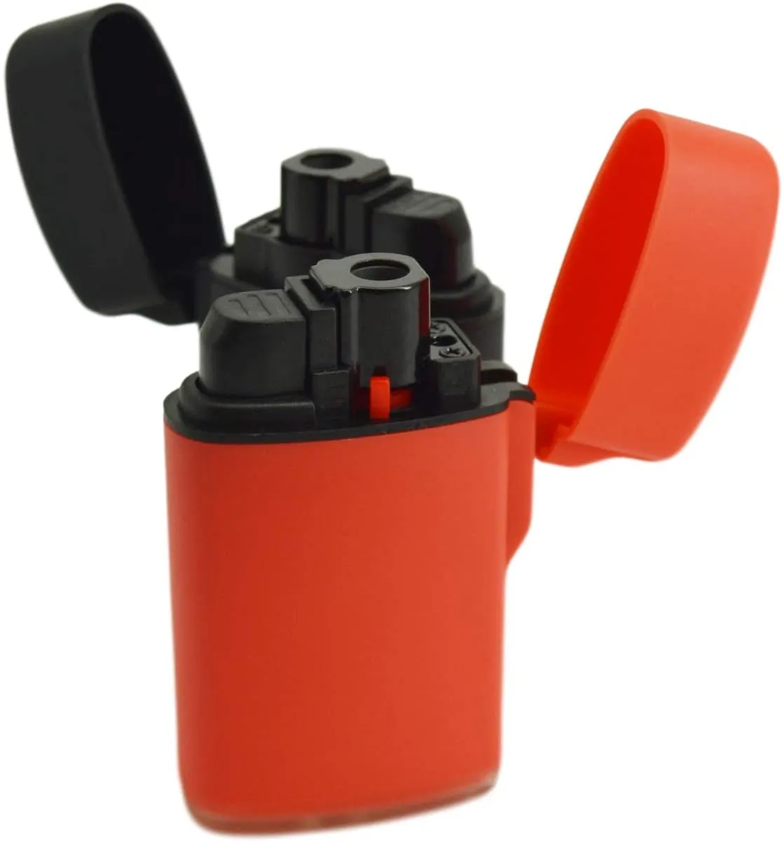 ミニトーチライター防風ジェットライターの詰め替え可能な青い炎ブタンガス型シガータバコの喫煙ガジェット（黒+赤+ブルー）