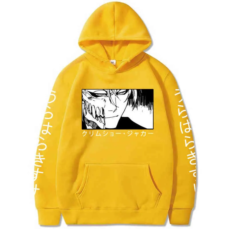 Аниме Bleach Hoodie Hip Hop Pullovers Урахара Кисук Толстовка Осень Человек Одежда H1227