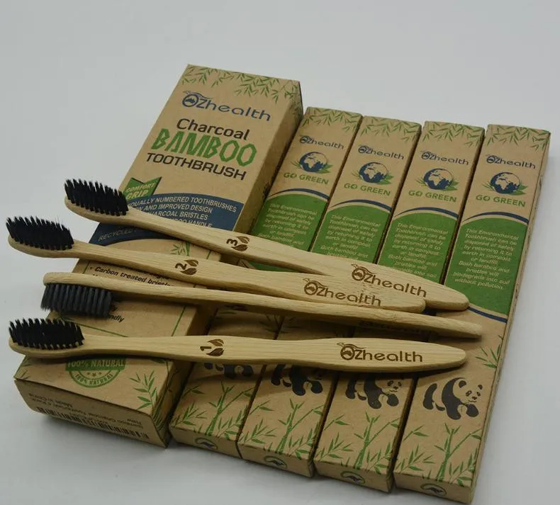 Bamboo Tooth Brush Set Bamboo Soft Toothbrush Health Environmental Protection Bamboo Handle Toothbrush For Adults Wholesale