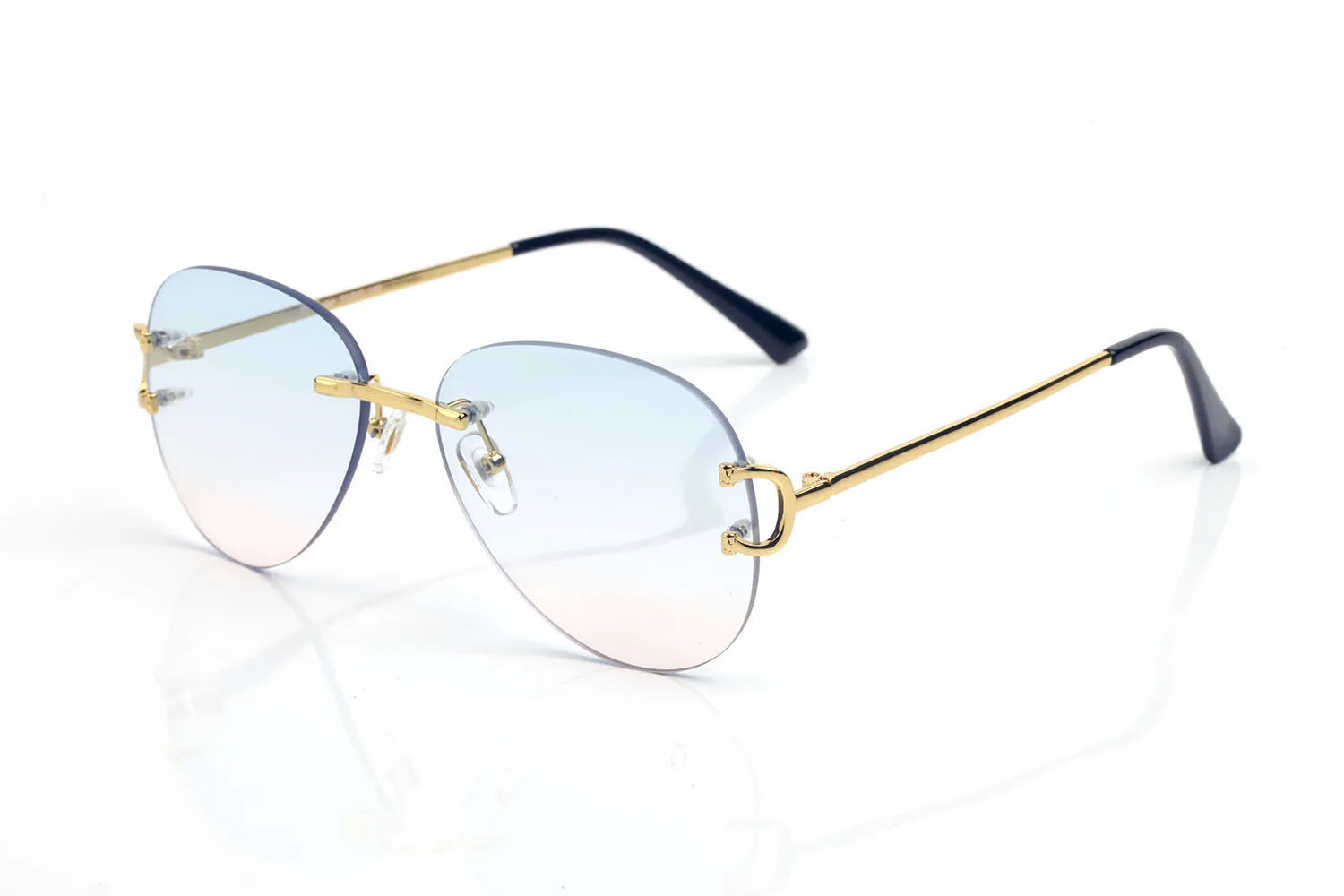 Klasyczne męskie okulary przeciwsłoneczne Design marki Uv400 Okulasy Metalowe złote okulary przeciwsłoneczne Mężczyźni Kobiety Tiny druciane okulary okulary z R267T