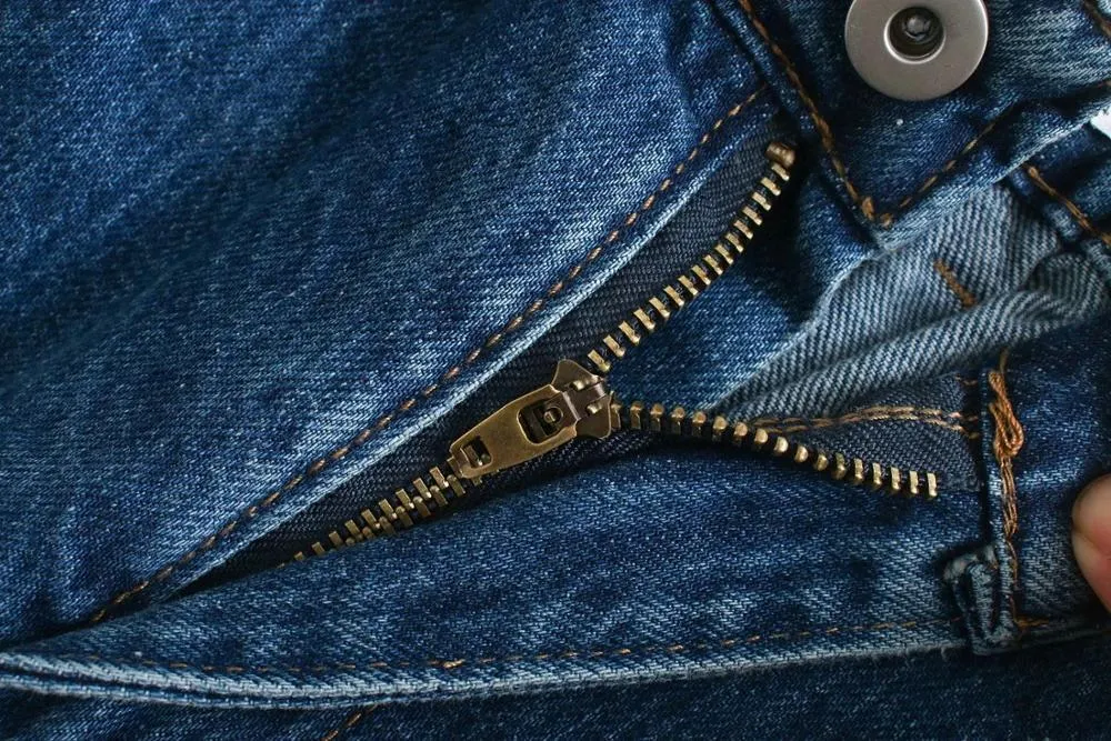 女性のバギー紙バッグハイウエストジーンズ弾性ウエストフロントポケットジップメタルトップボタン女性シックパンツ210520