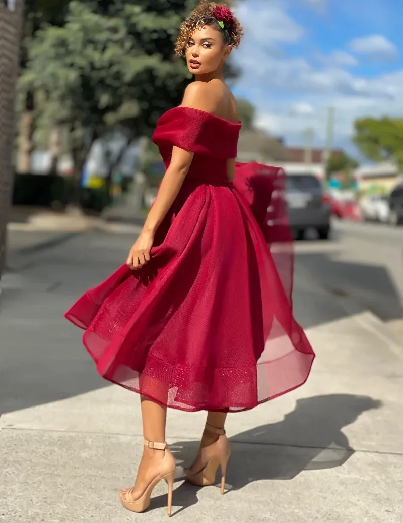 2021 Mermaid Prom Dresses Pink Red Blue Off Shoulder V Neck Backless Bridesmaid Formal Party Dress Cheap Elegant Maid of Honor Dre244M