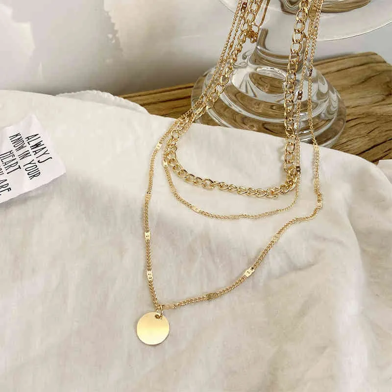 Vintage Necklace on Neck Gold Chain Women's Jewelry Layered Accessories for Girls Clothing Aesthetic Gifts Fashion Pendant 2022 Y220223