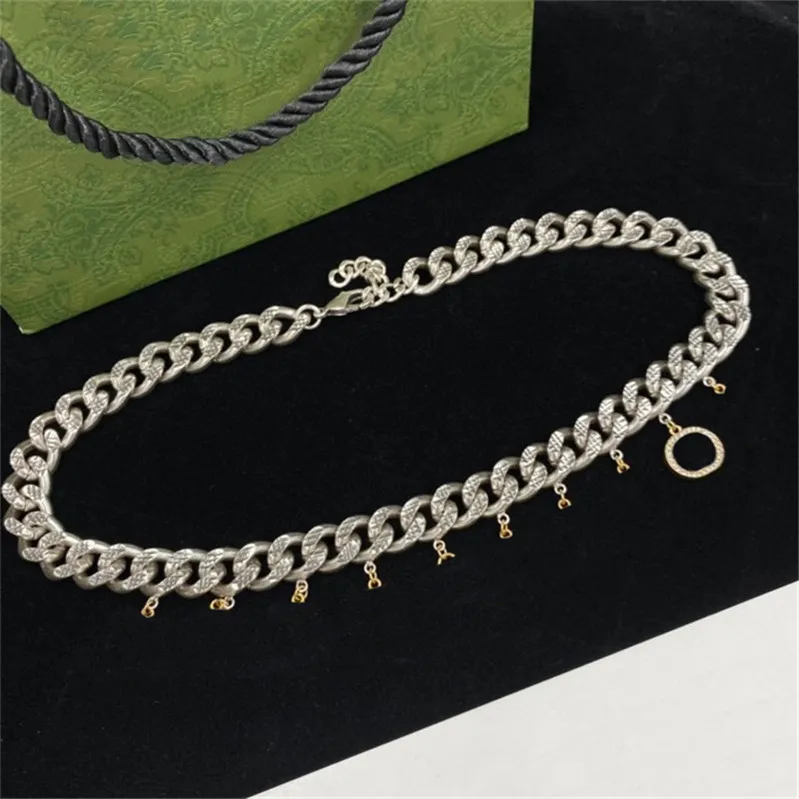 Collier pendentif lettre plein diamant double lettres bracelets chaîne en métal dames anniversaires strass pendentifs bracelet avec G295h