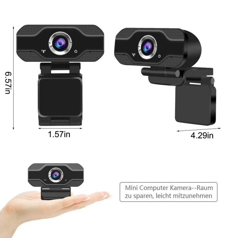 1080P HD Web USB Webcam Built-in Microphone Drive-Free Plug And Play Camera Laptop Desktop Computer