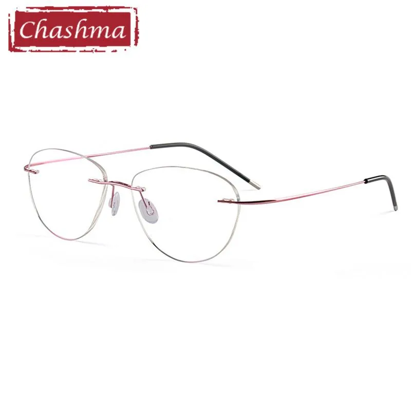 Lunettes de vue en titane pur monture optique sans monture lunettes de prescription lunettes sans cadre pour hommes et femmes lentilles claires mode S3216