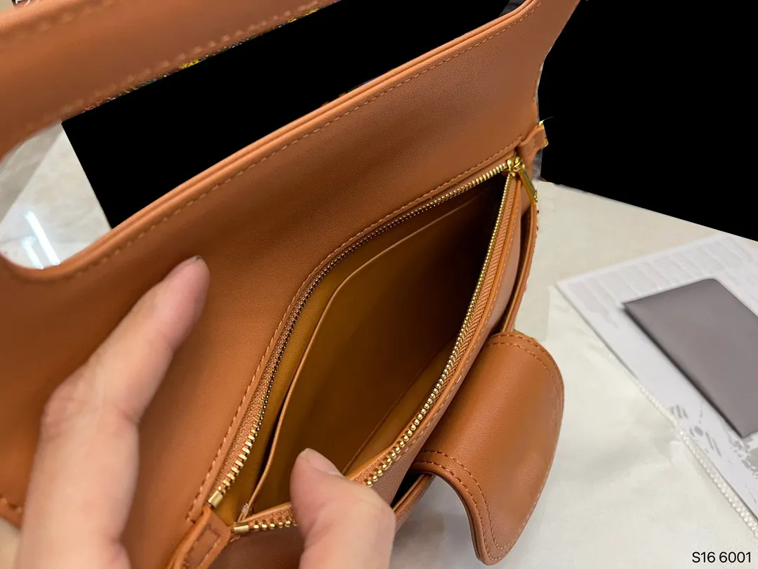 Sacs sacs à main portefeuilles concepteurs sacts portefeuille sac à main double en cuir épaule designer sac femme femme brun chameau vert277p