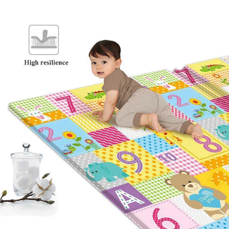 Xpe Baby Play Mat Leksaker för barn Rug Playmate Utveckla Mat Baby Rum Crawling Pad Miljövänlig Folding Mat 210724