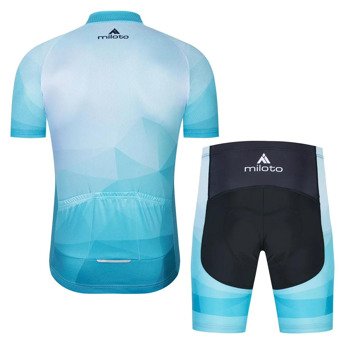 2022 Hellblau Sommer Pro Radtrikot Set Atmungsaktiv Team Racing Sport Fahrrad-Kits Herren Kurze Fahrradbekleidung M36249c