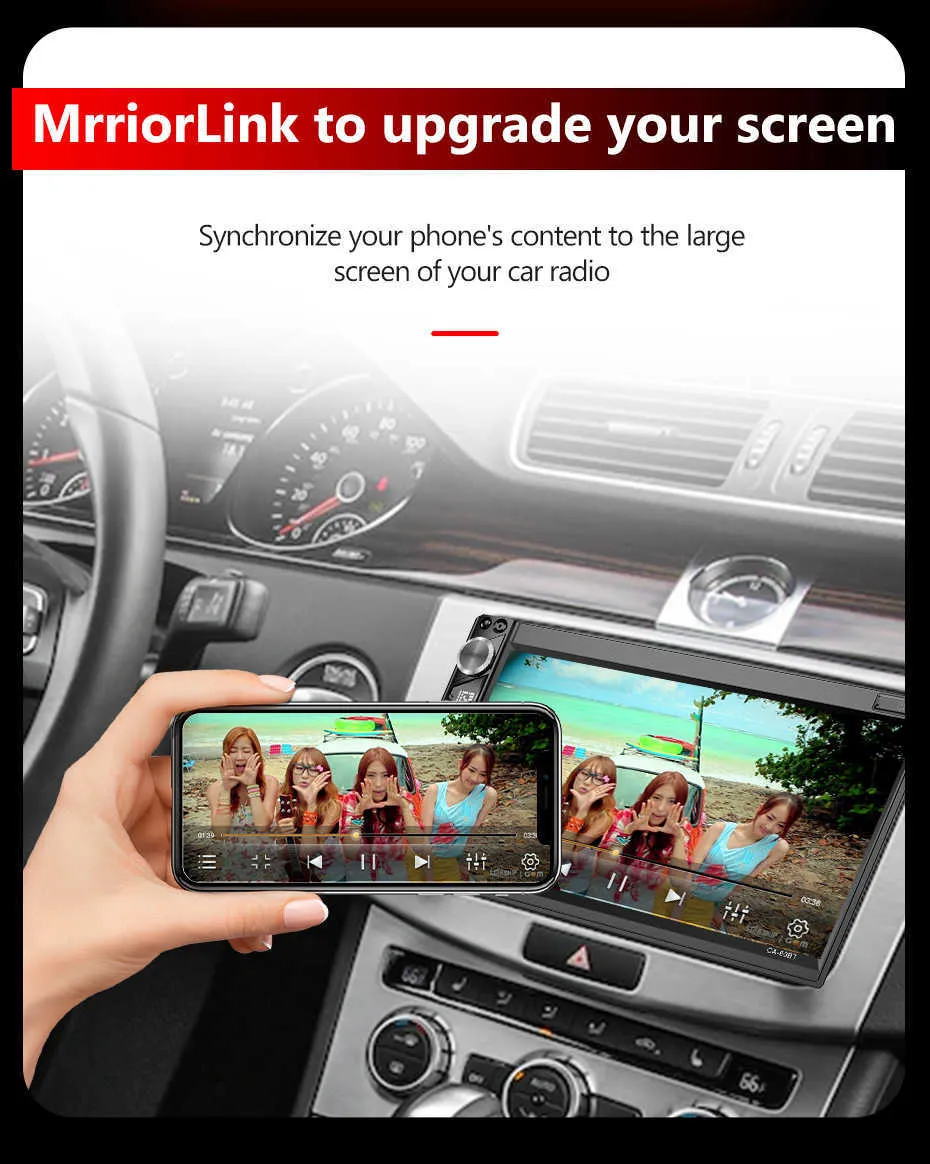 Autoradio Android 2Din pour Toyota Nissan Hyundai Lada Navigation GPS 7 lecteur multimédia universel Autoradio stéréo Re257w