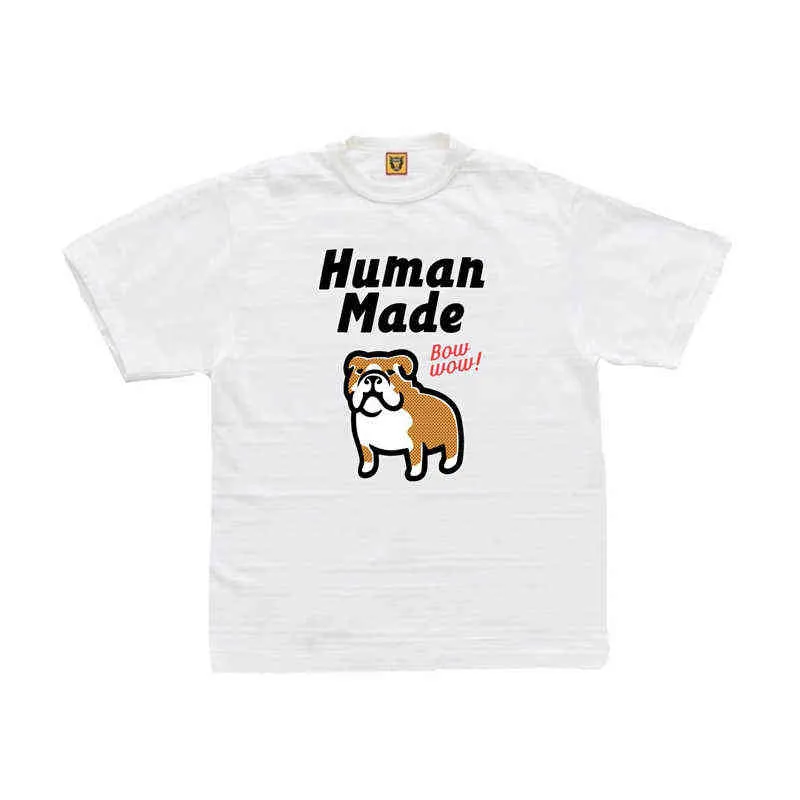 Las niñas hechas humanas no lloran Tee Tops 2022SS Hombre Hecho de camiseta Hombres Mujeres 1: 1 T-shirt de impresión de perros de alta calidad AA220308