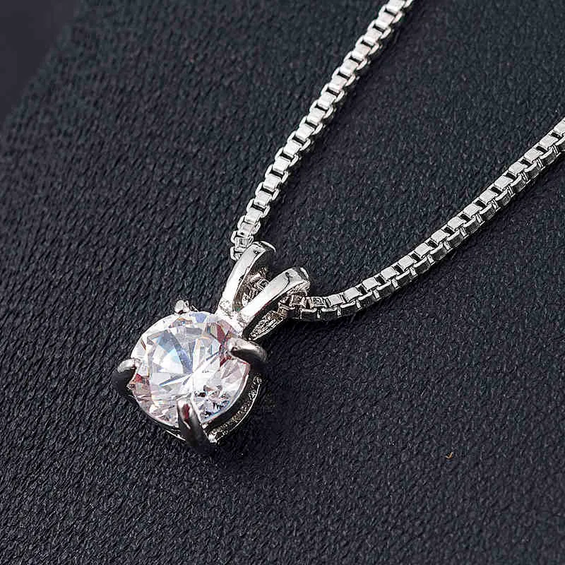 2020 nouvelle livraison directe colliers cristal zircone pendentifs colliers bijoux collier Colar de Plata mariage bijoux G1206