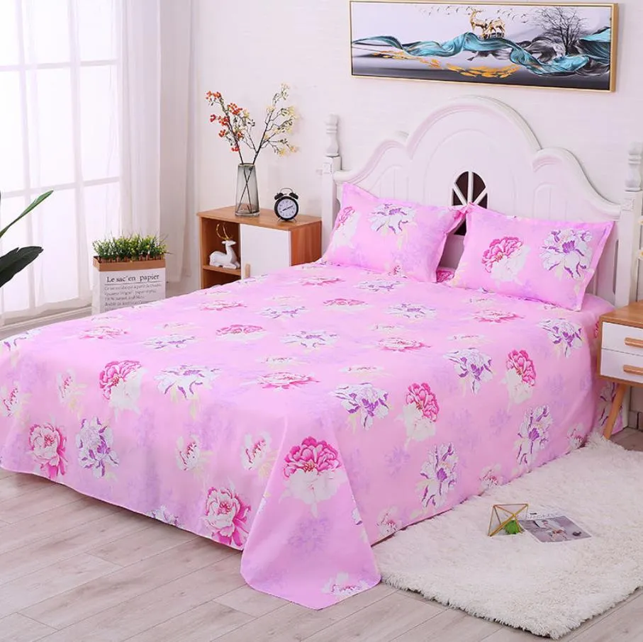 Lettre d'amour drap de lit plat simple/double literie de ménage couvre-lit de qualité drap de lit taille 1.3/1.6/2 m pas de taie d'oreiller F0117 210420