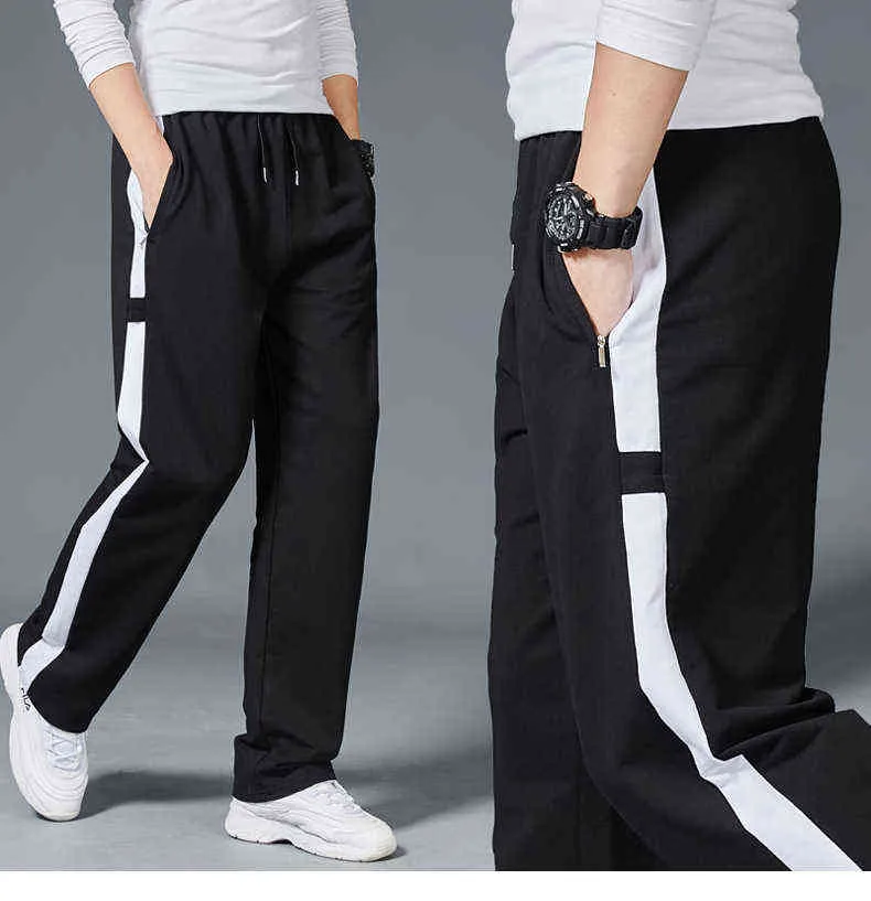 Erkekler Gevşek Rahat Sweatpants Erkek Homewear Düz Aktif Pantolon Eşofman Koşu Spor Joggers Eğitim Pantolon 211201