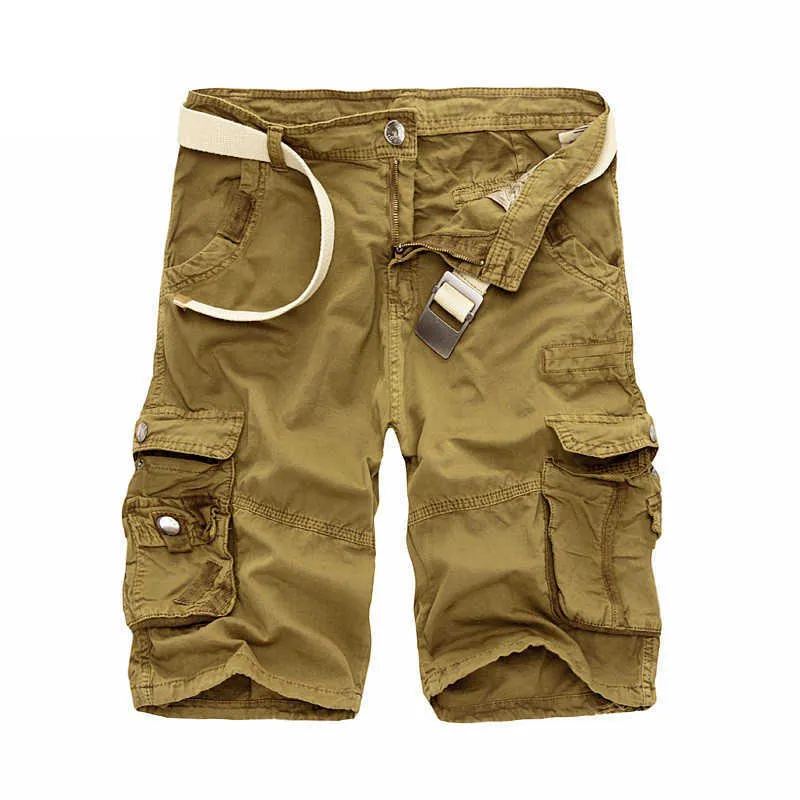 iSurvivor Summer Men's Camo Cargo Shorts Cotton Military Camouflage Male Jogger Board Men Brand Clothing Plus Size 210716