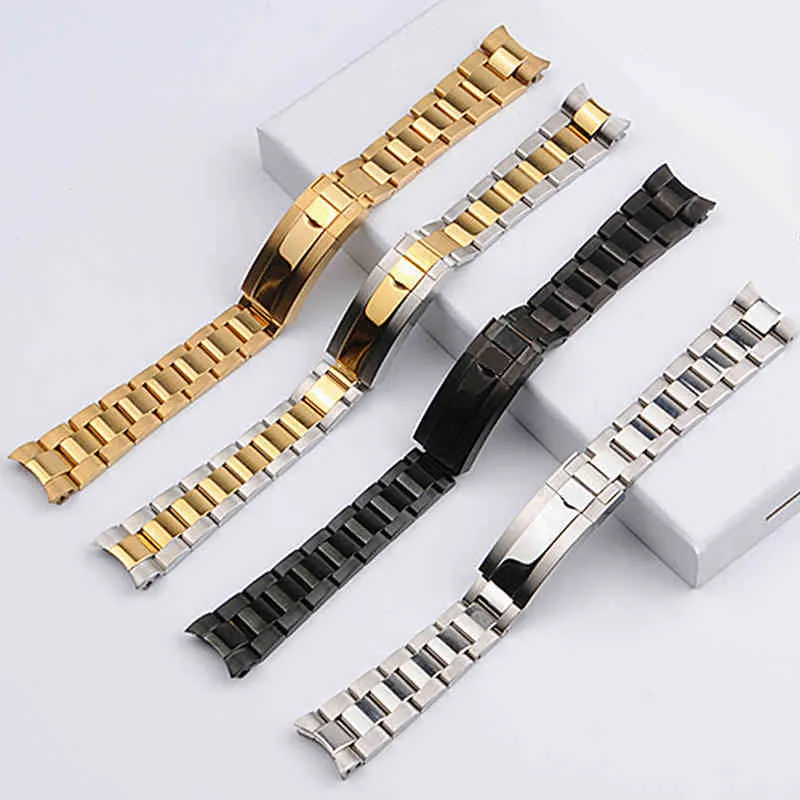 Accessories Band Rolex Fine-tuning Pull Teeth Strap Watch Belt Steel Solid Submariner Water Ghost Bracelet for 20 21MM217W
