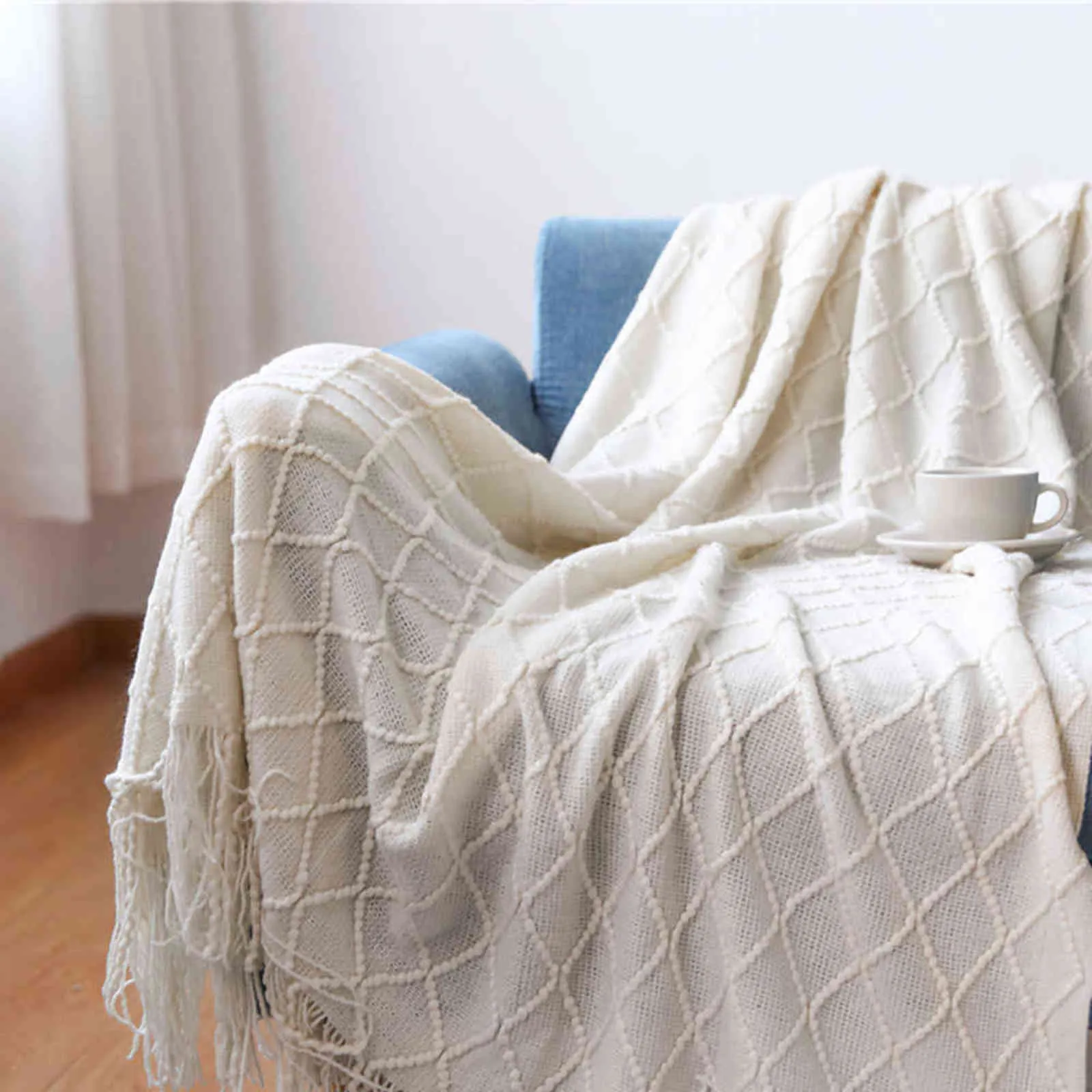 Plaid de lit sur la couverture de canapé pour les adultes décoratifs Minky s 211122